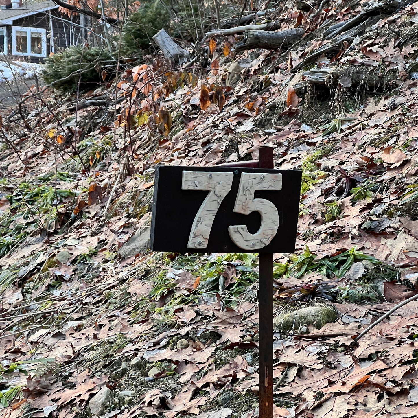 House Numbers, Birch Bark, Stoneware