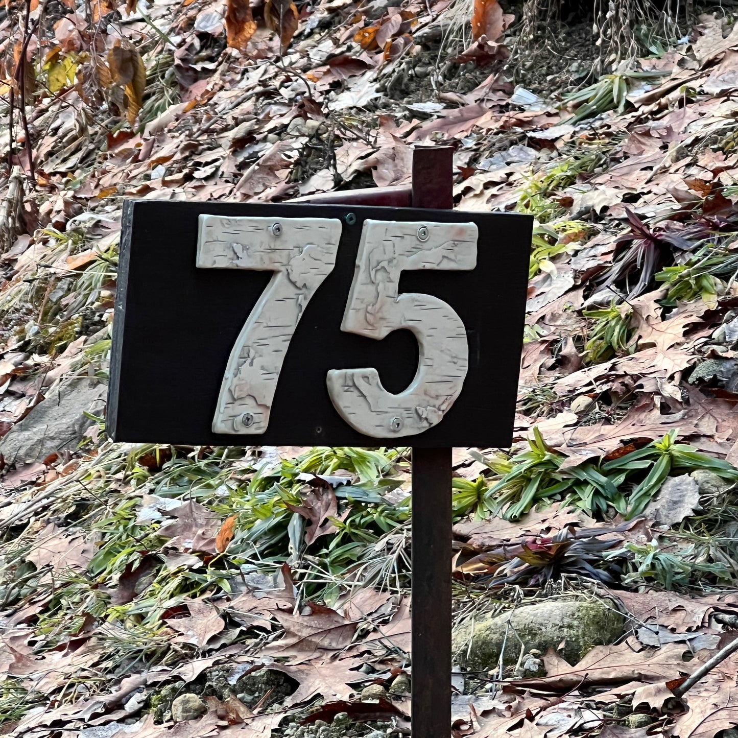 House Numbers, Birch Bark, Stoneware