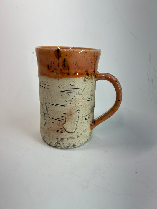 Birch Bark Stoneware Mug, 14 oz