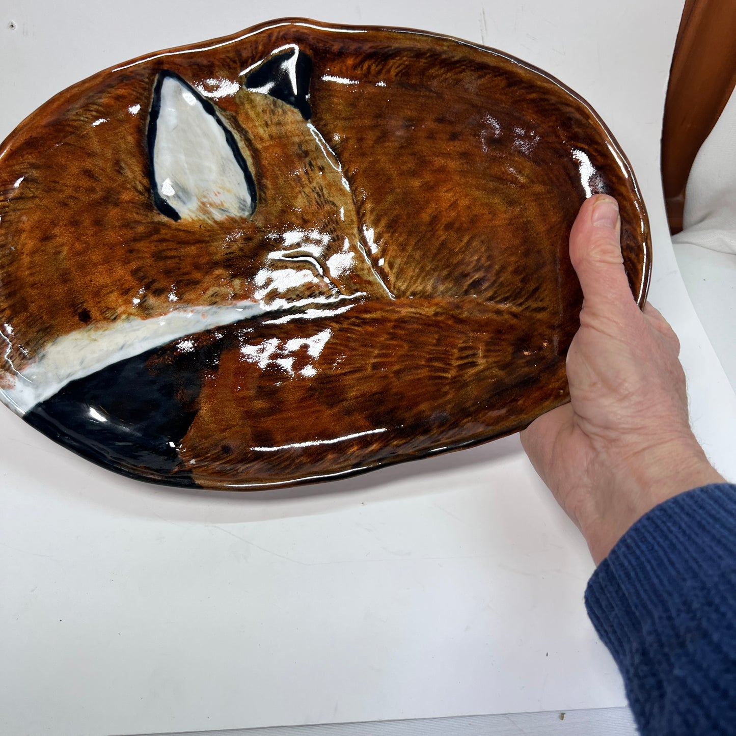 Red Fox Platter/Plate Stoneware