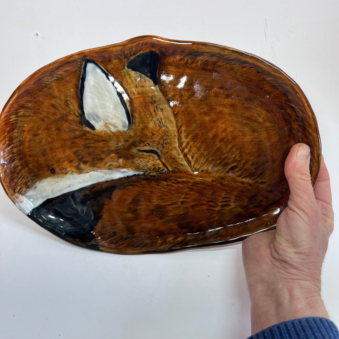 Red Fox Platter/Plate Stoneware