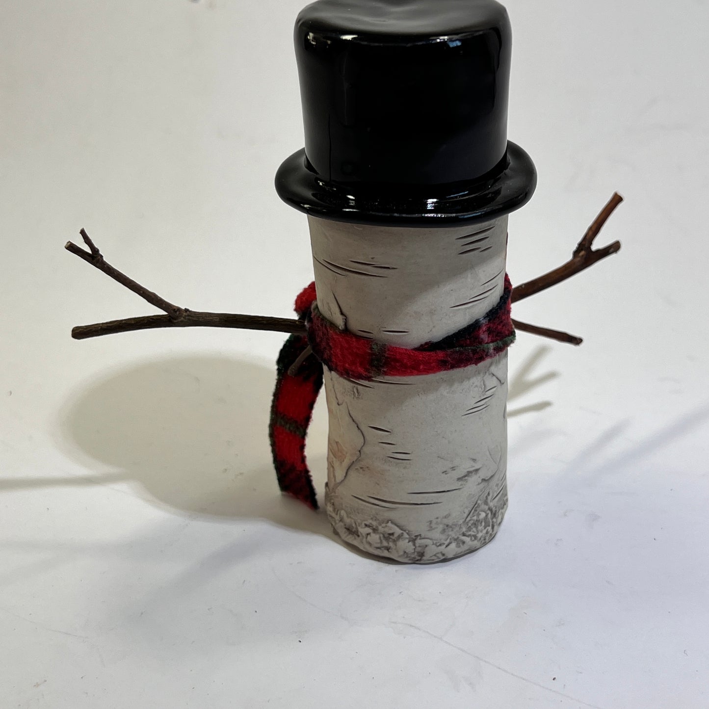 Birch Bark Snowman Porcelain