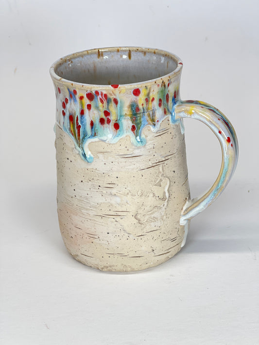 Birch Bark Stoneware Mug, 18 oz