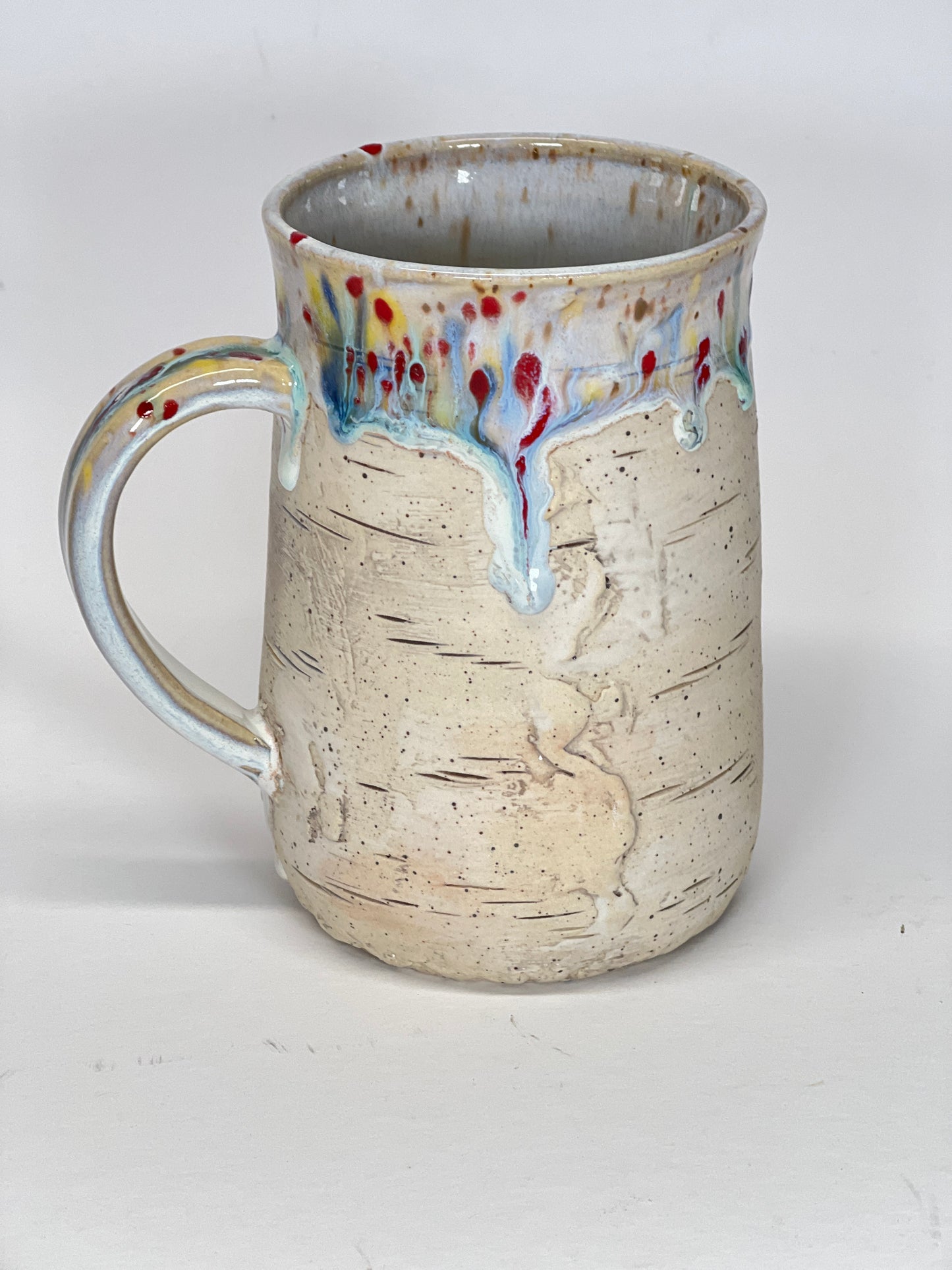 Birch Bark Stoneware Mug, 18 oz