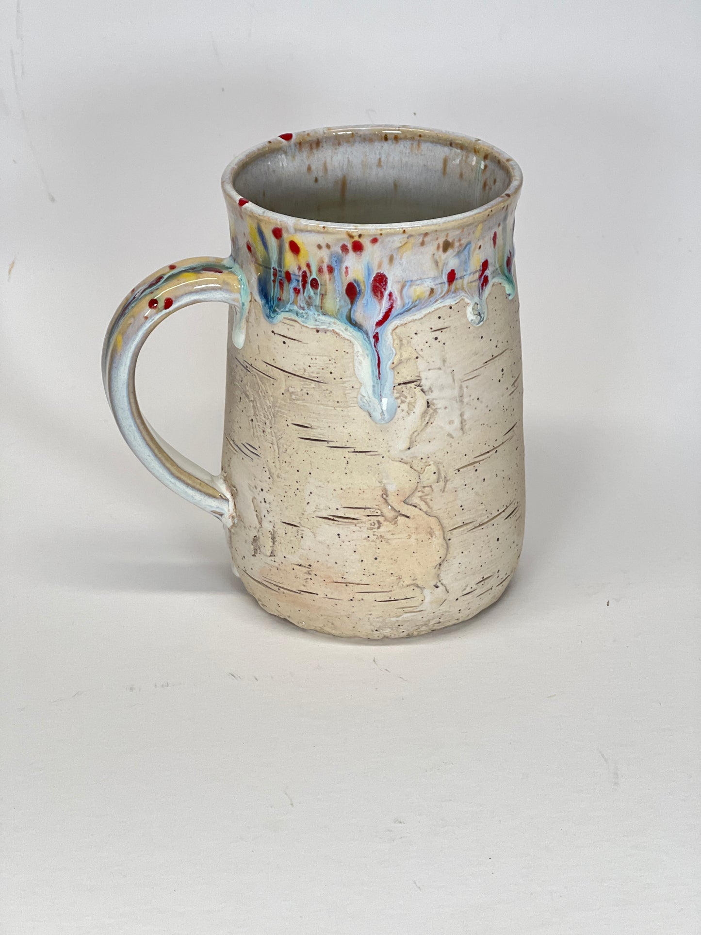 Birch Bark Stoneware Mug, 18 oz