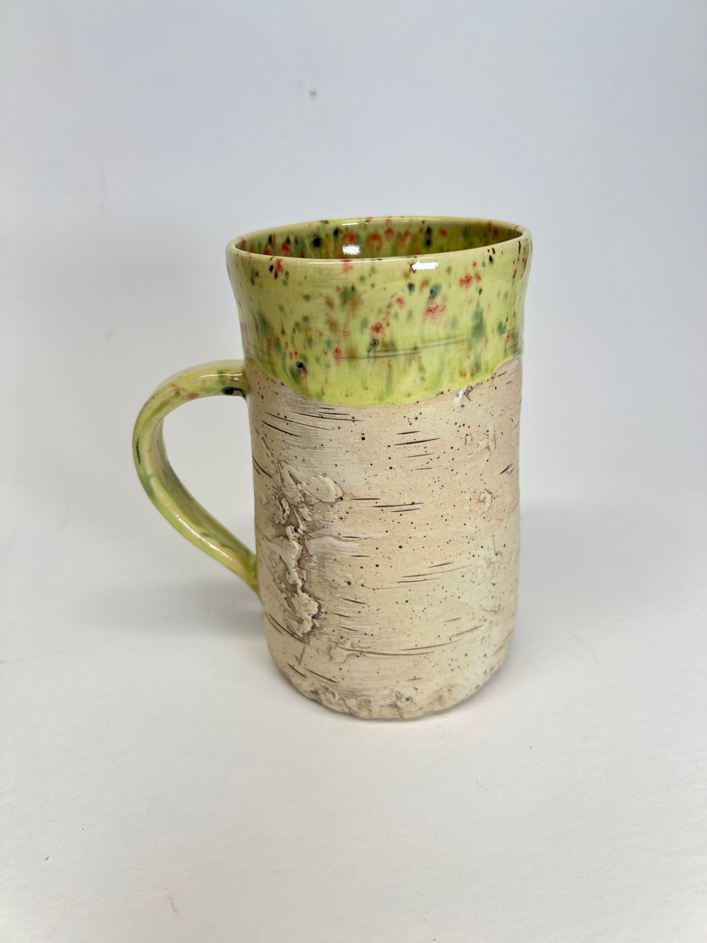 Birch Bark Stoneware Mug, 17 oz