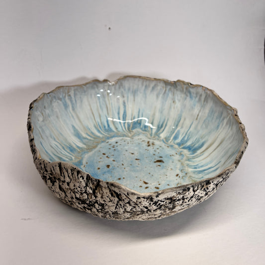 Large Stoneware OOAK Bowl, Blue