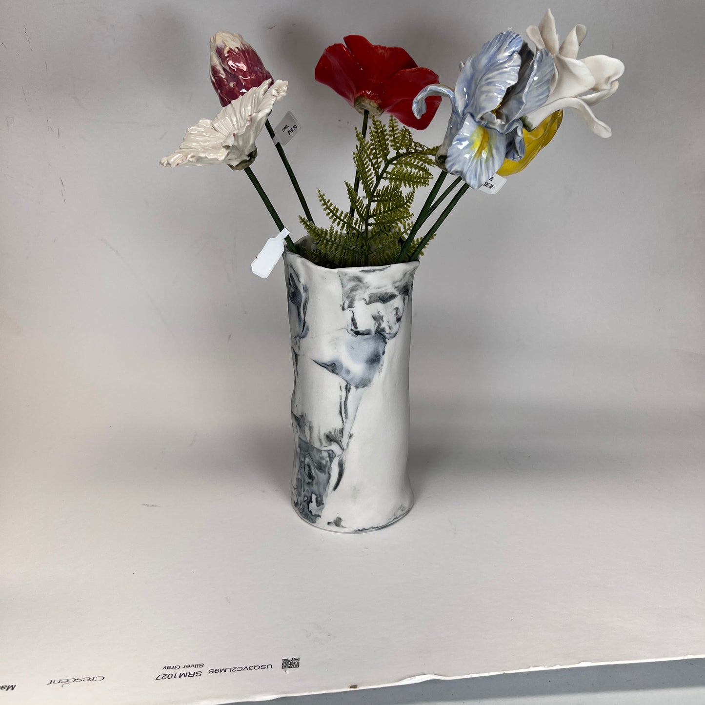 Marbled Porcelain Vase