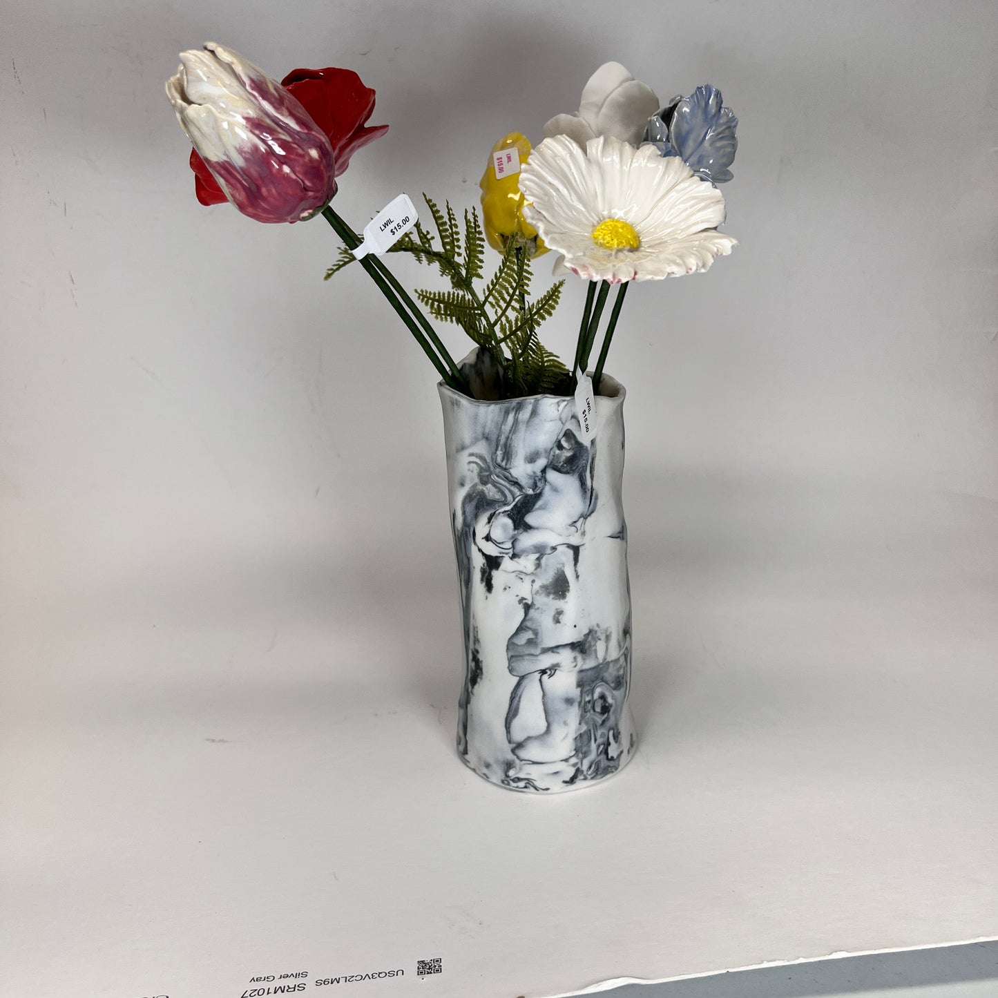 Marbled Porcelain Vase