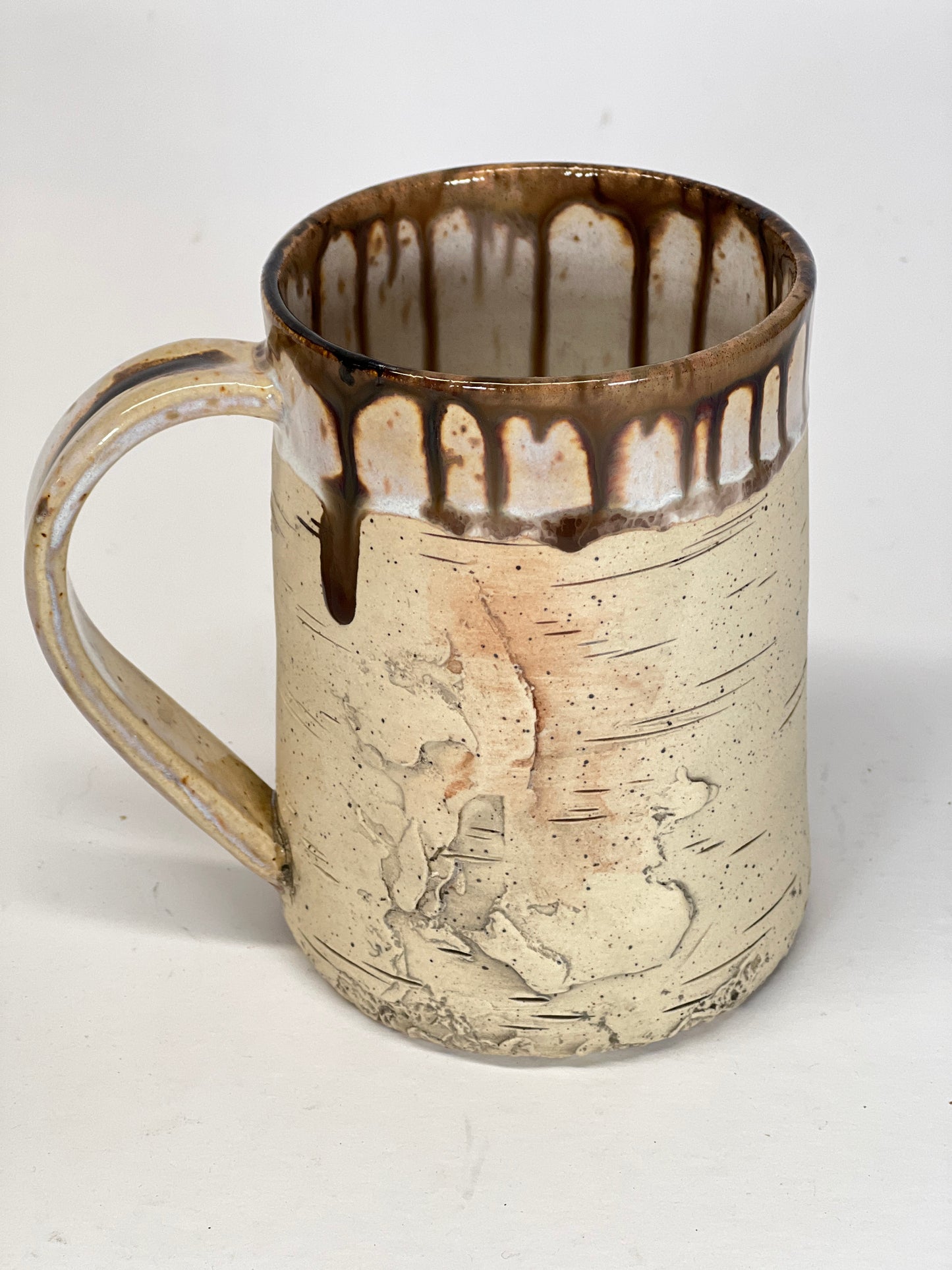 14 oz Stoneware Birch Bark Mug