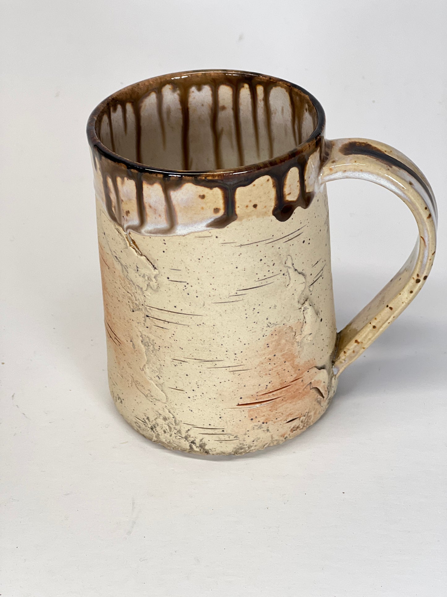 14 oz Stoneware Birch Bark Mug