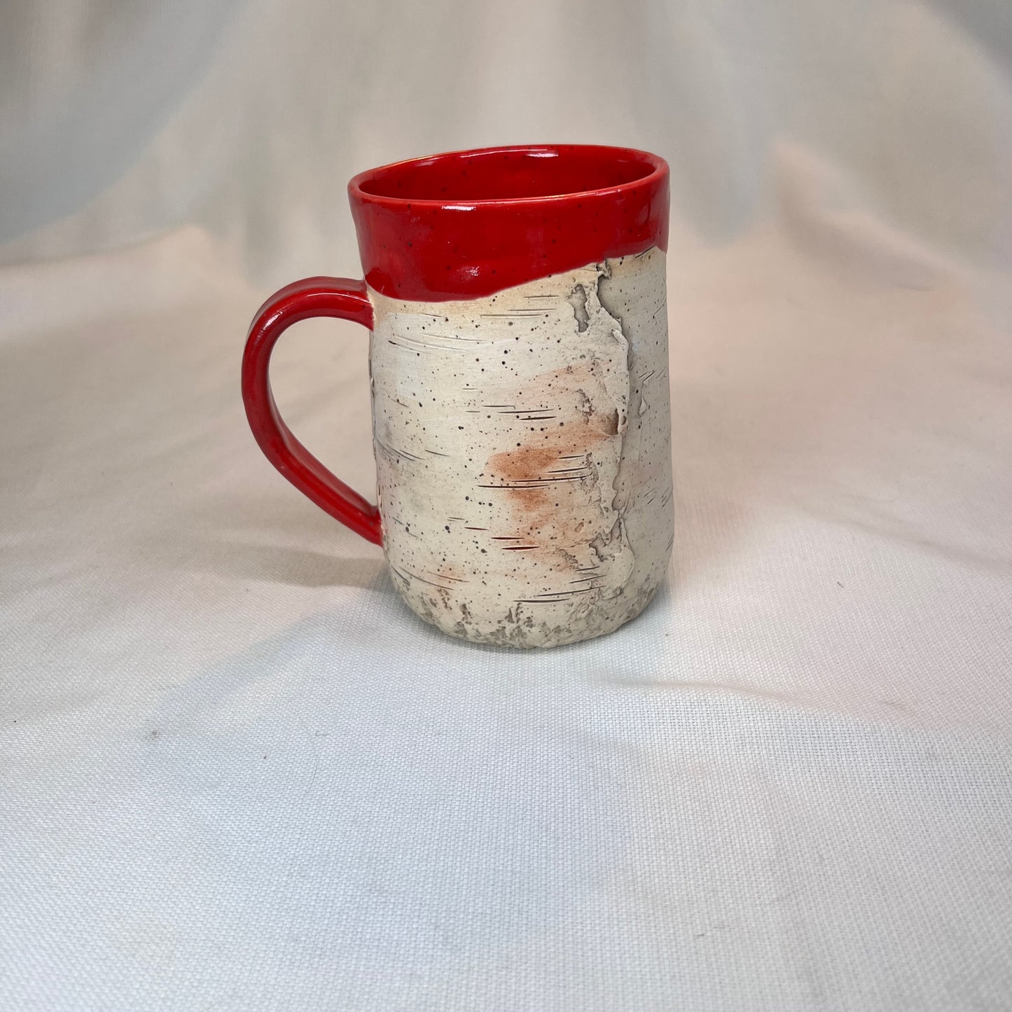 Birch Bark Cardinal Mug