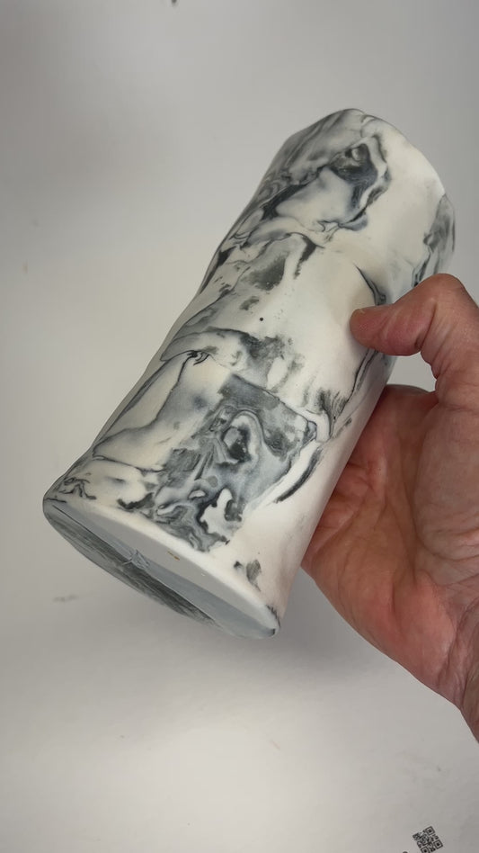 Marbled Porcelain Vase